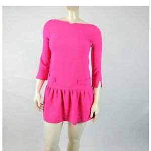 Victoria Beckham pink mid sleeve dress